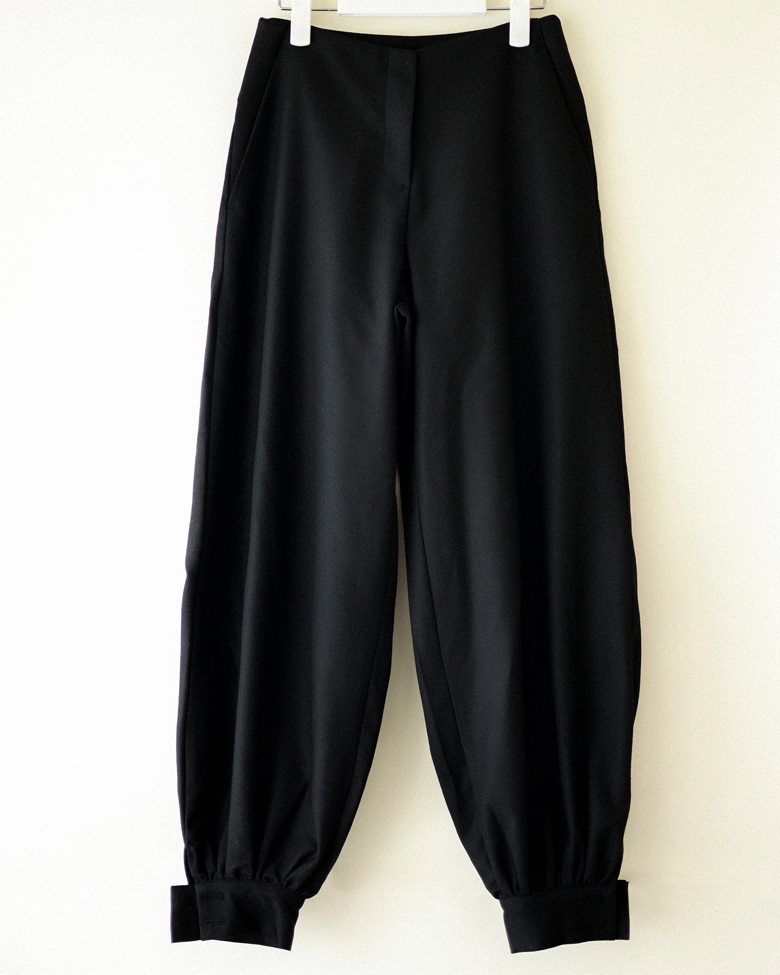 High Noon Structured Harem Trousers, Black