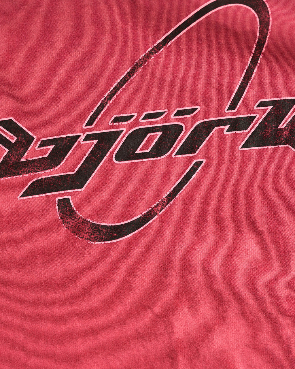 Björk 90s Washed Graphic Tee, Faded Crimson Red
