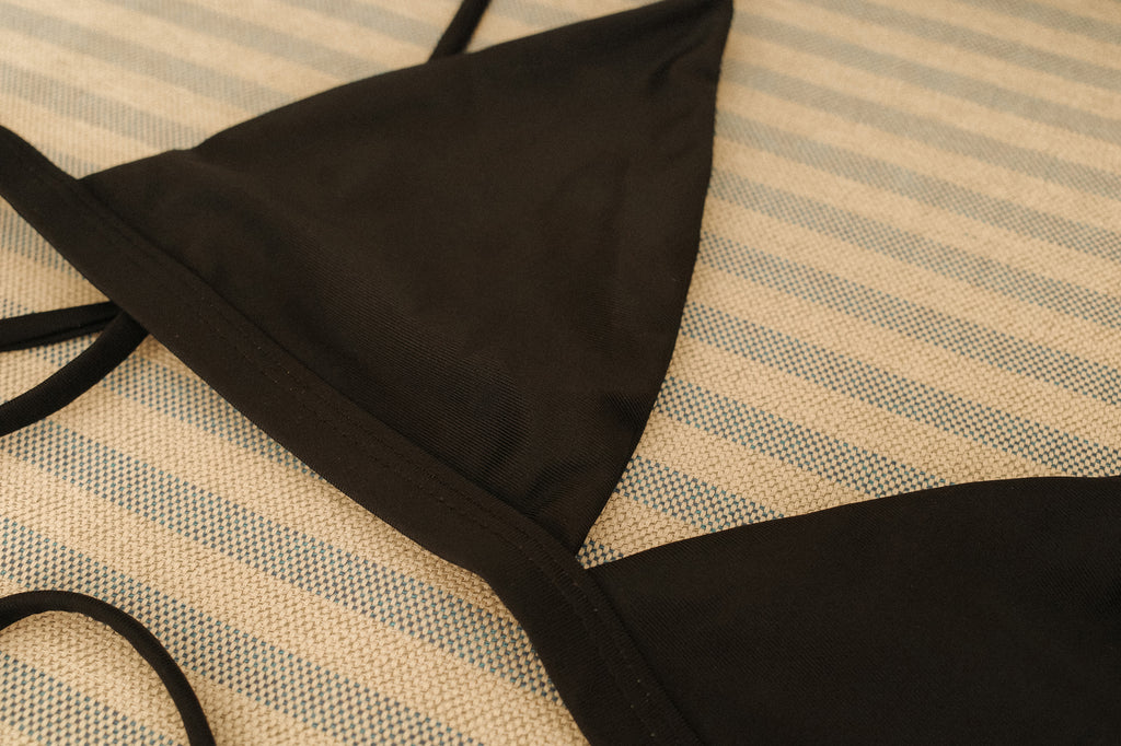 Classic Jet Triangle Bikini, Eleʻele Black