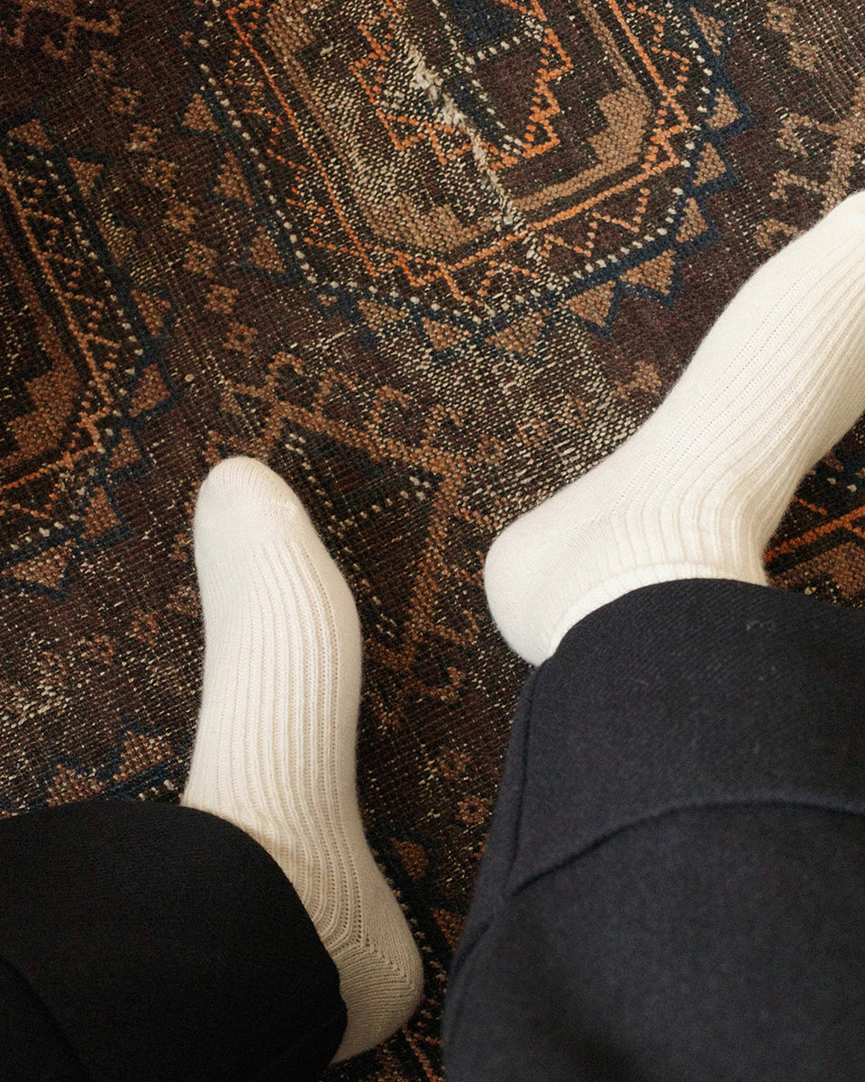 Essential Wool Blend Ribbed Socks, Hiver