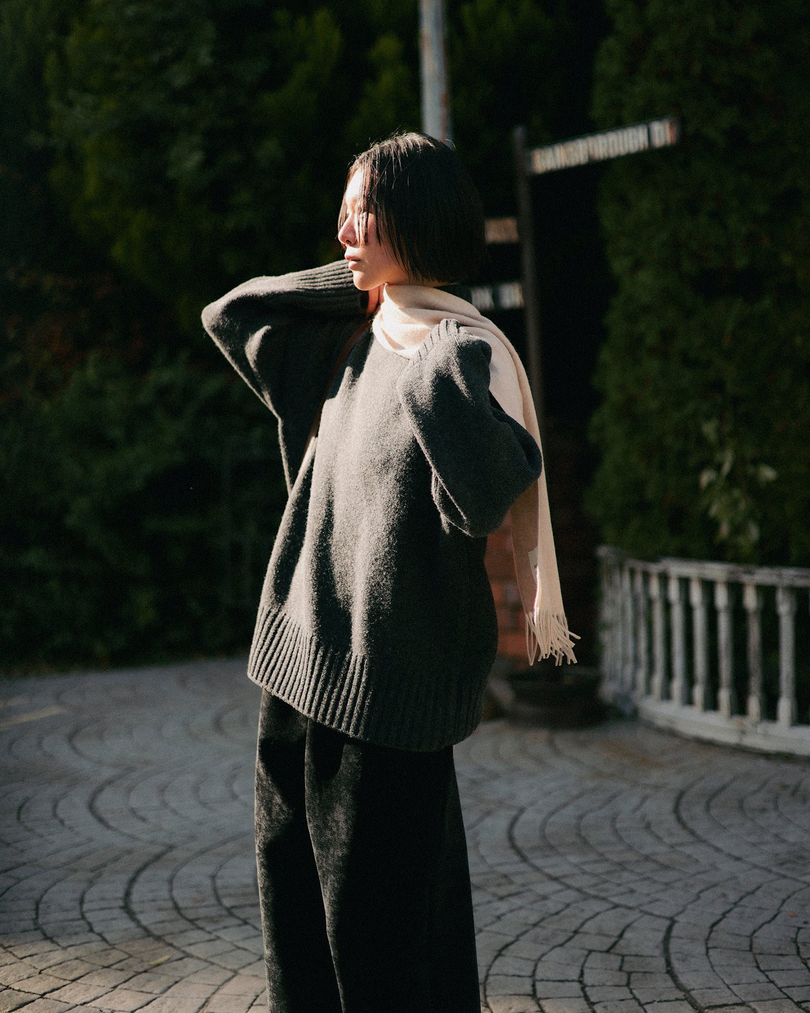 Passage / 50 Lambswool High Neck Jumper, Flint grey