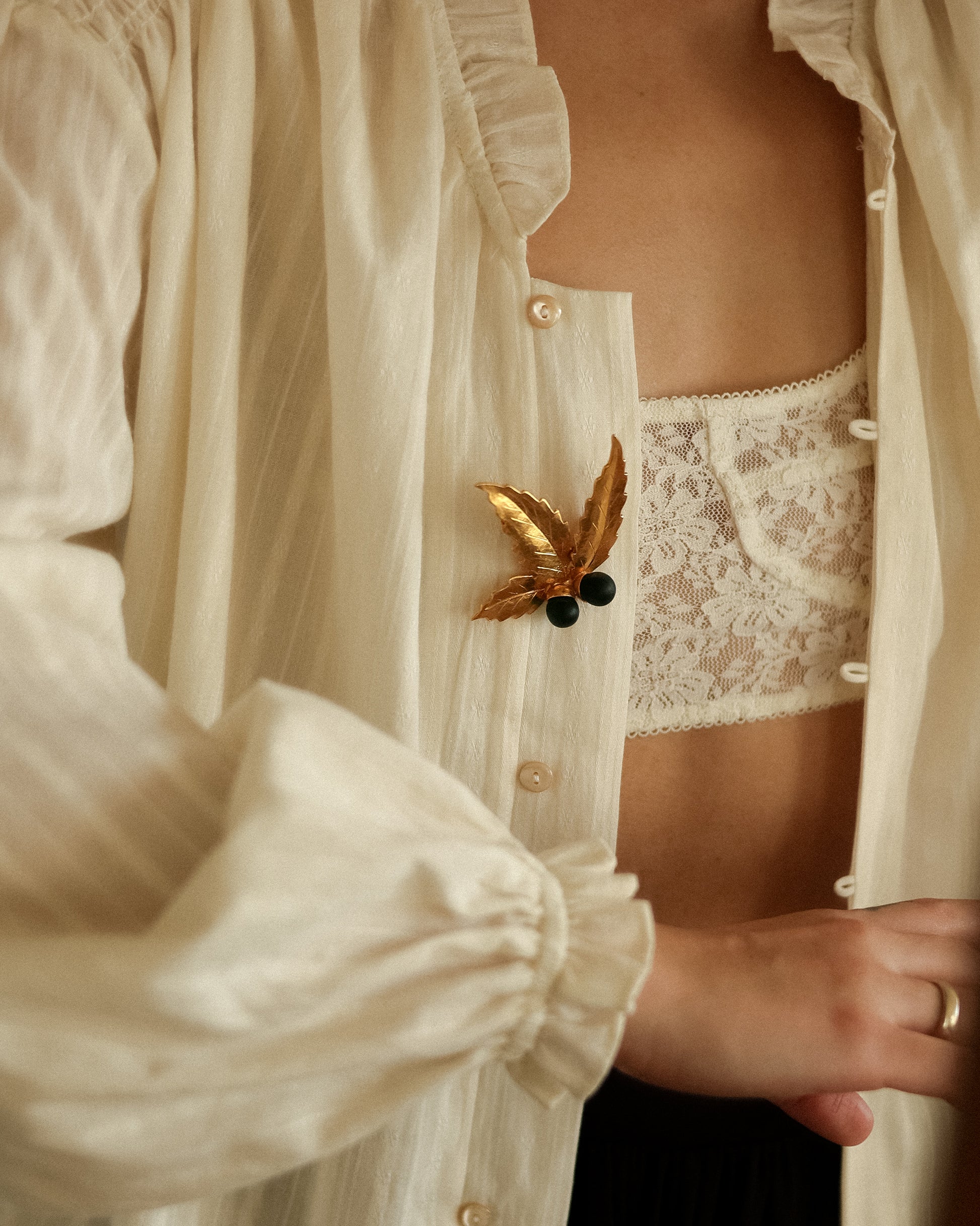 Catherine Lace Bralette, Pale Heath