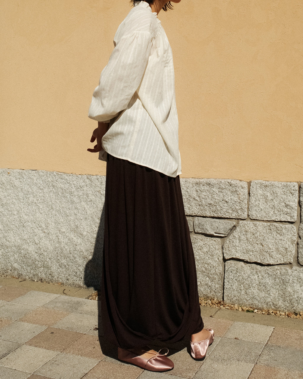 Odette Satin Ballet Flats, Muted Rose