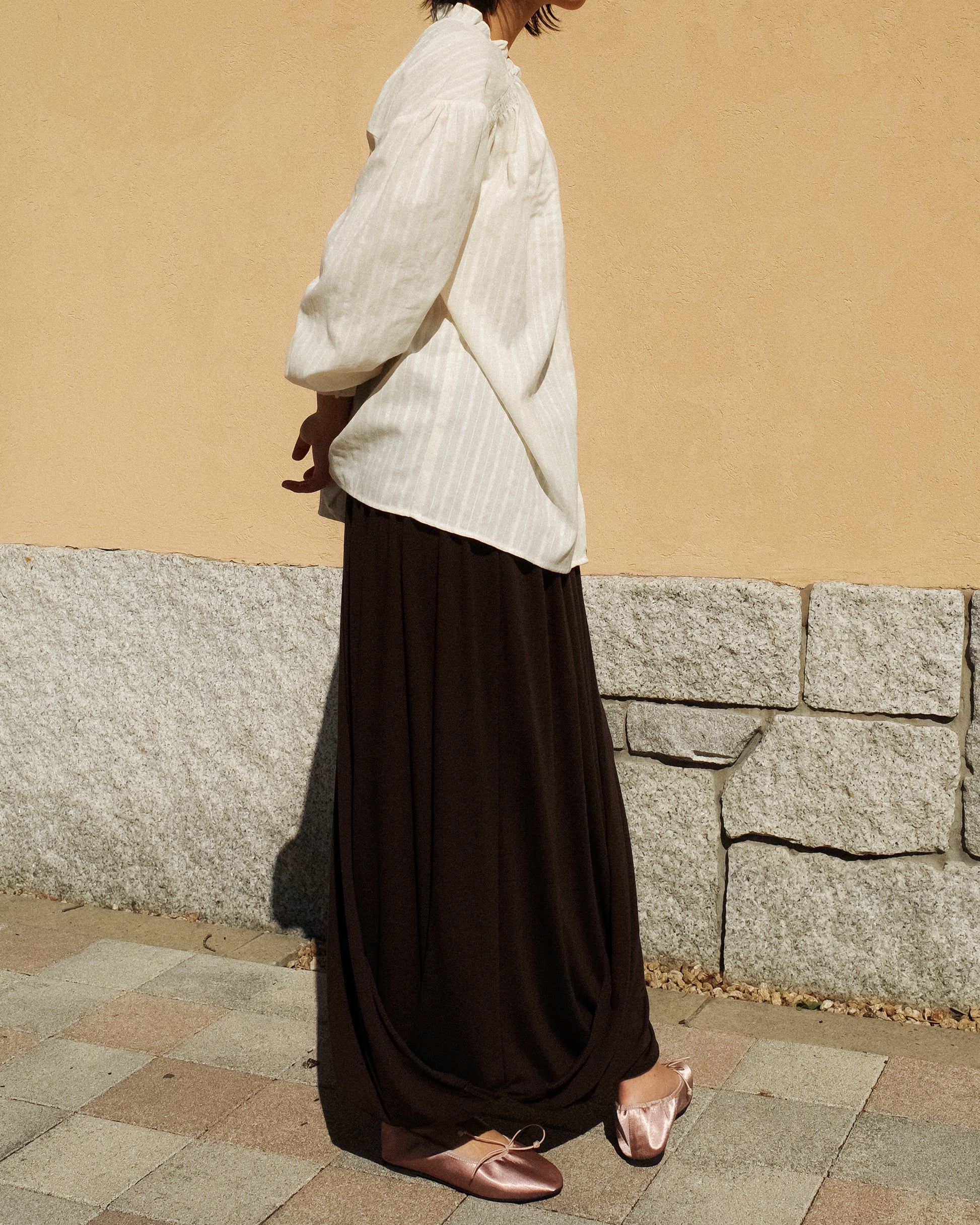 Odette Satin Ballet Flats, Muted Rose