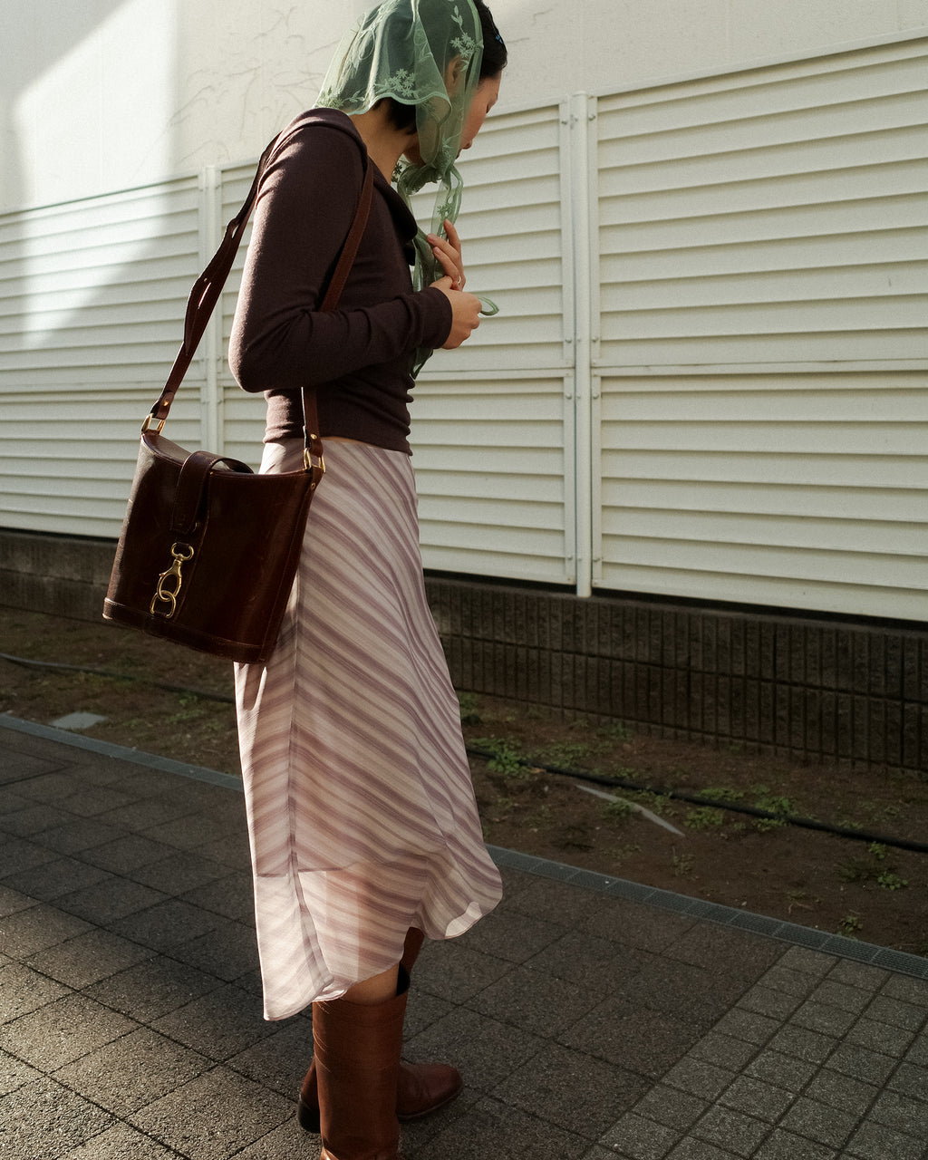 Moor Veil Scarf, English Moss