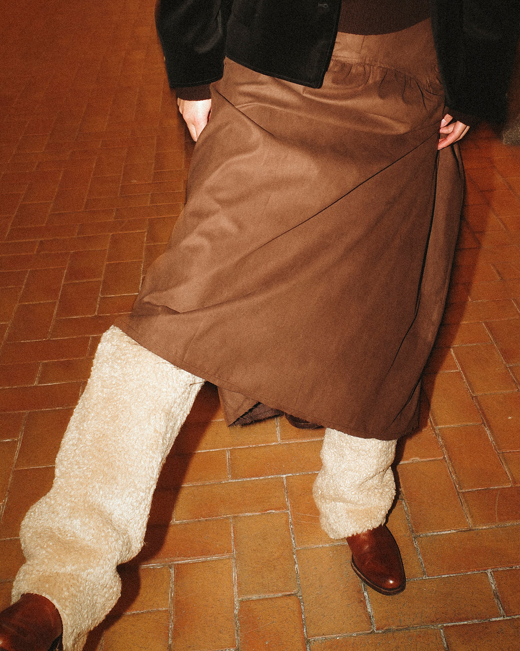 Yuma Reversible Shearling Boot Warmers, Dreamy sheep