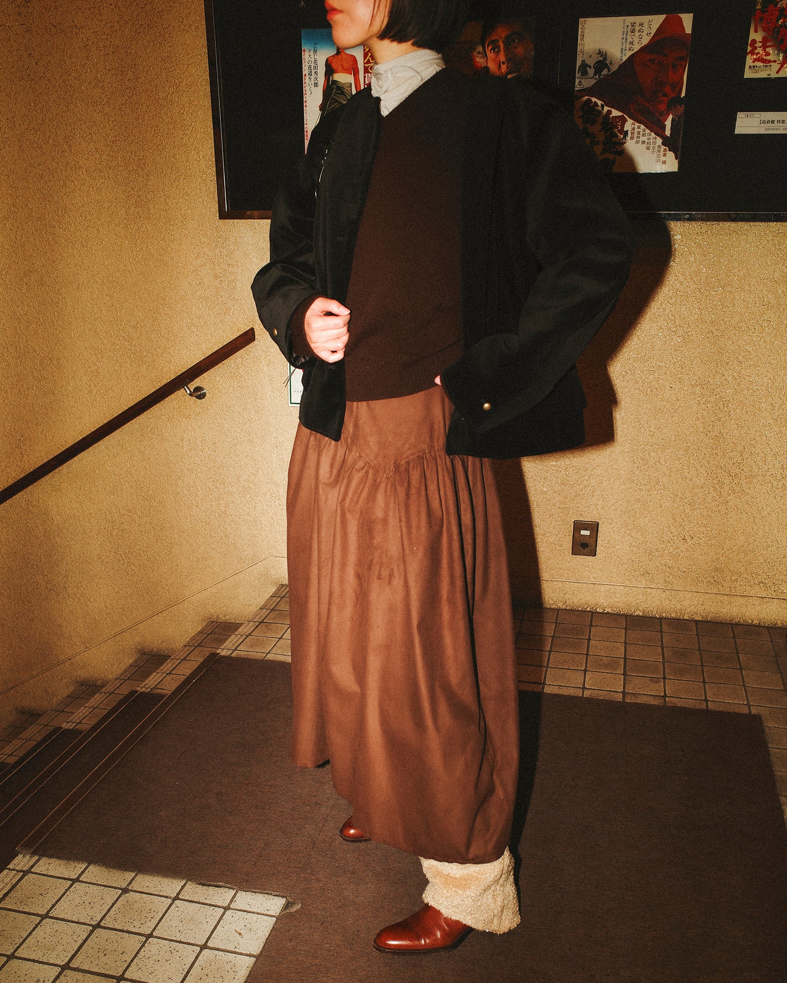 True Grit Suede Skirt, Dusty mocha