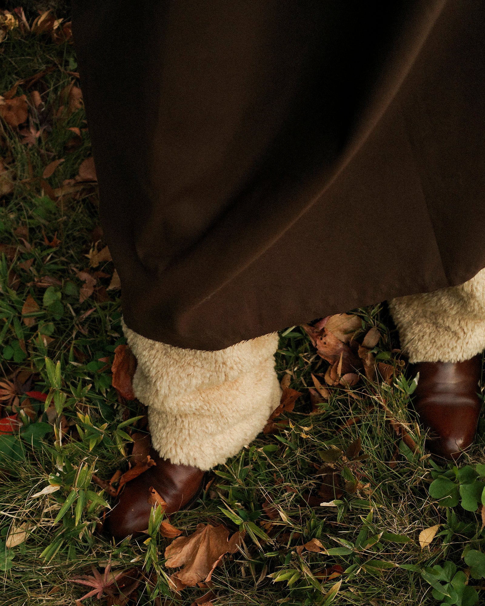 Yuma Reversible Shearling Boot Warmers, Dreamy sheep