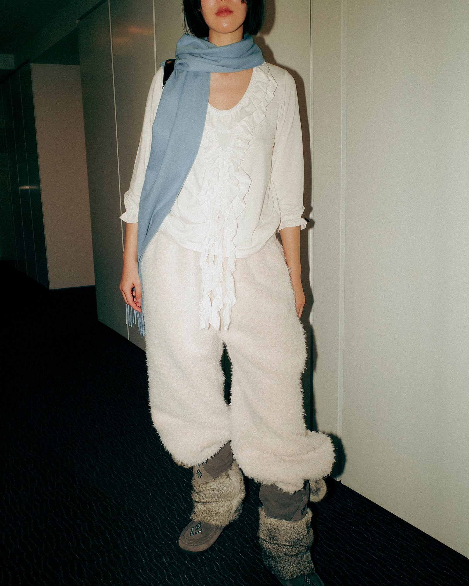 (New Colour Added) Roses Pure Light Wool Scarf, 3 Colours