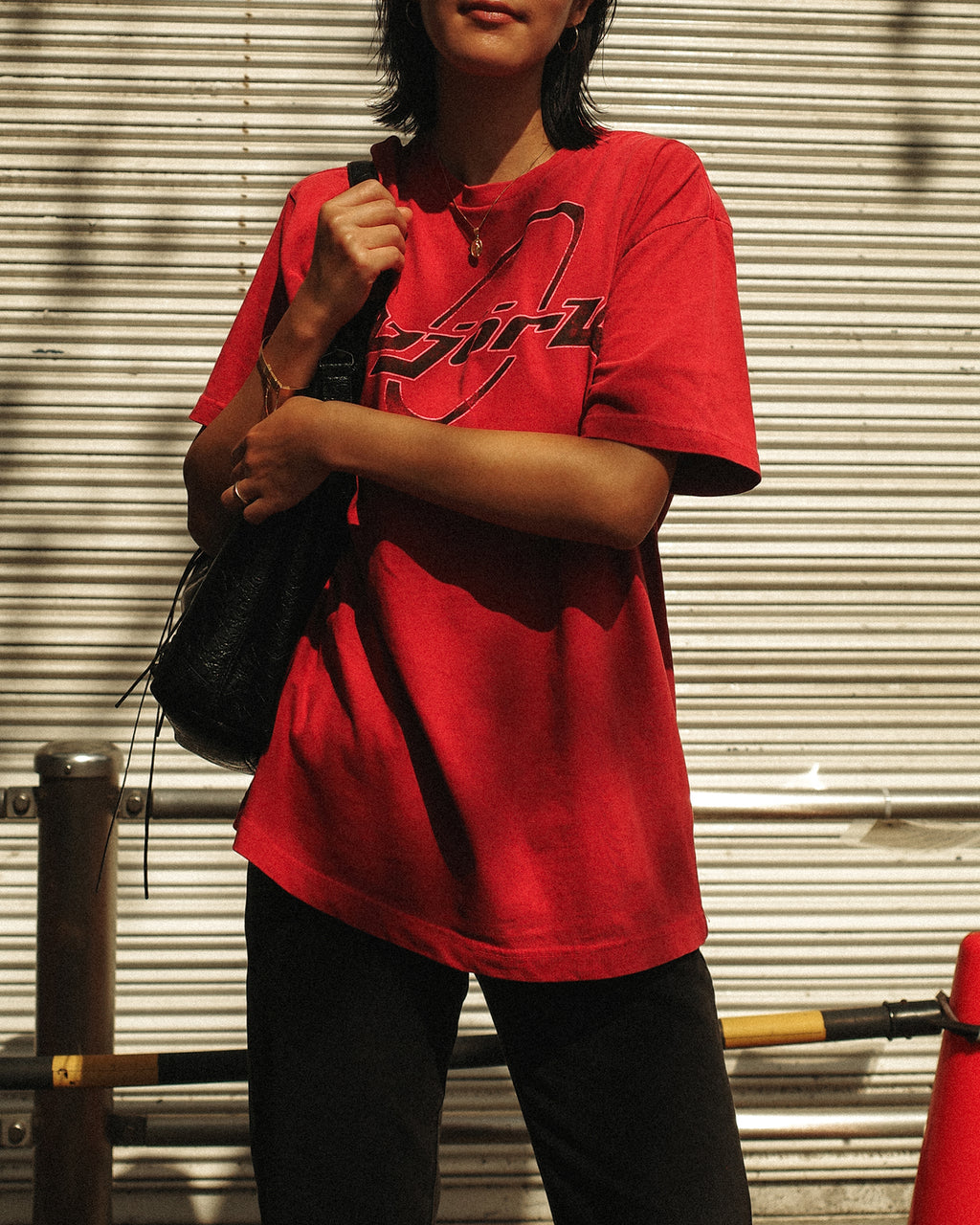 Björk 90s Washed Graphic Tee, Faded Crimson Red