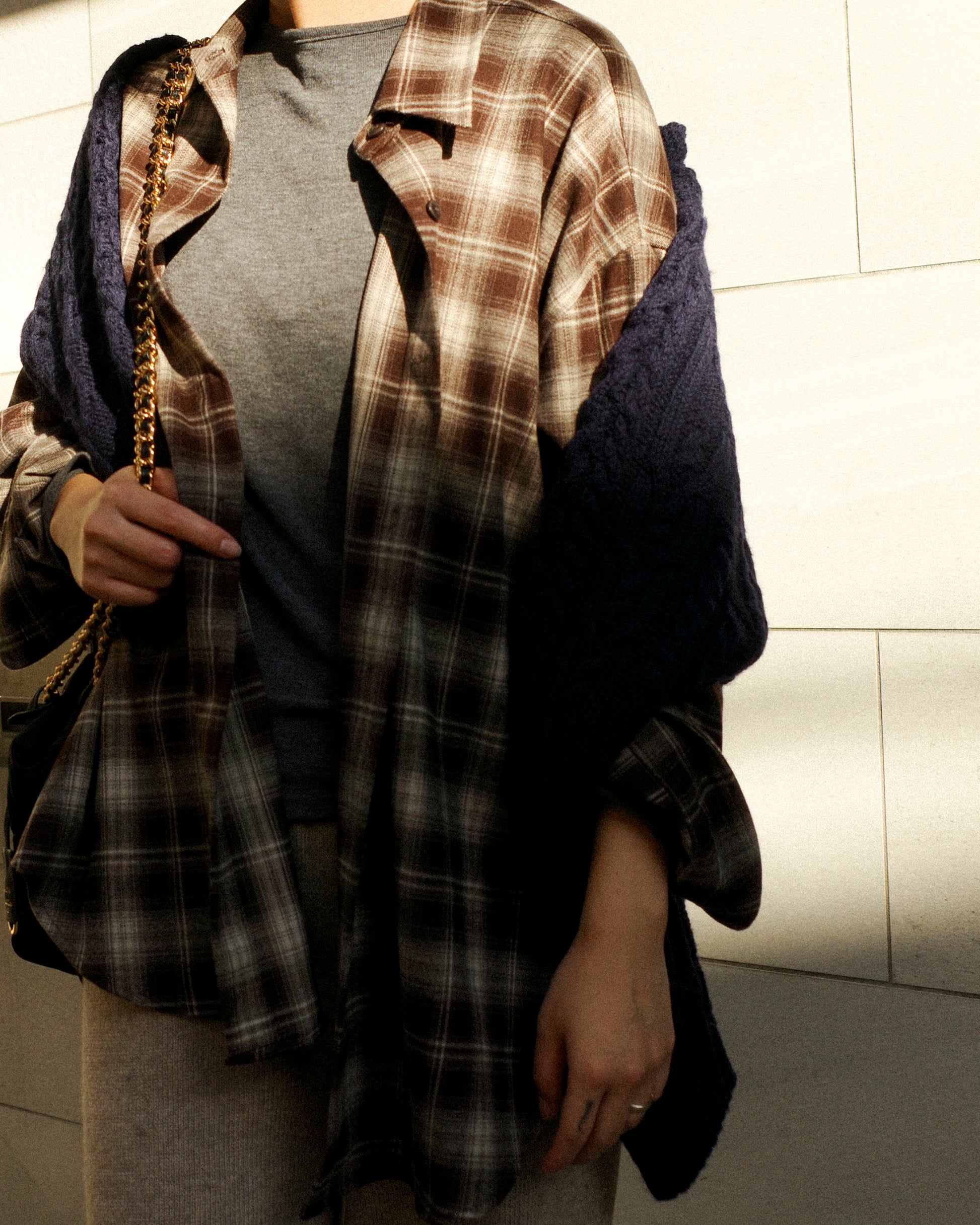 Highland Wool Check Shirt, Chestnut