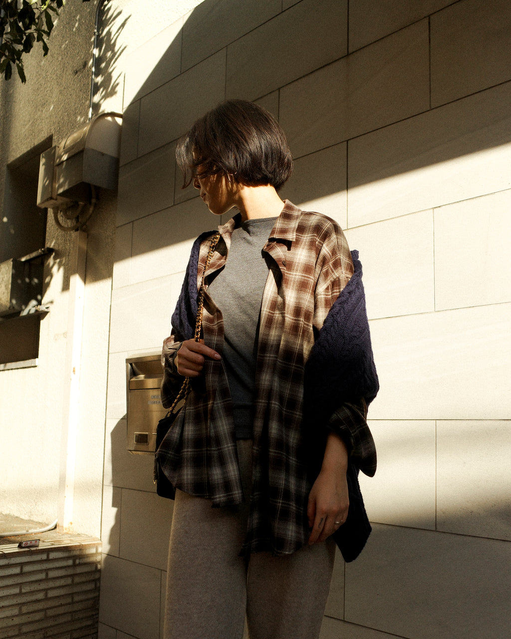 Highland Wool Check Shirt, Chestnut