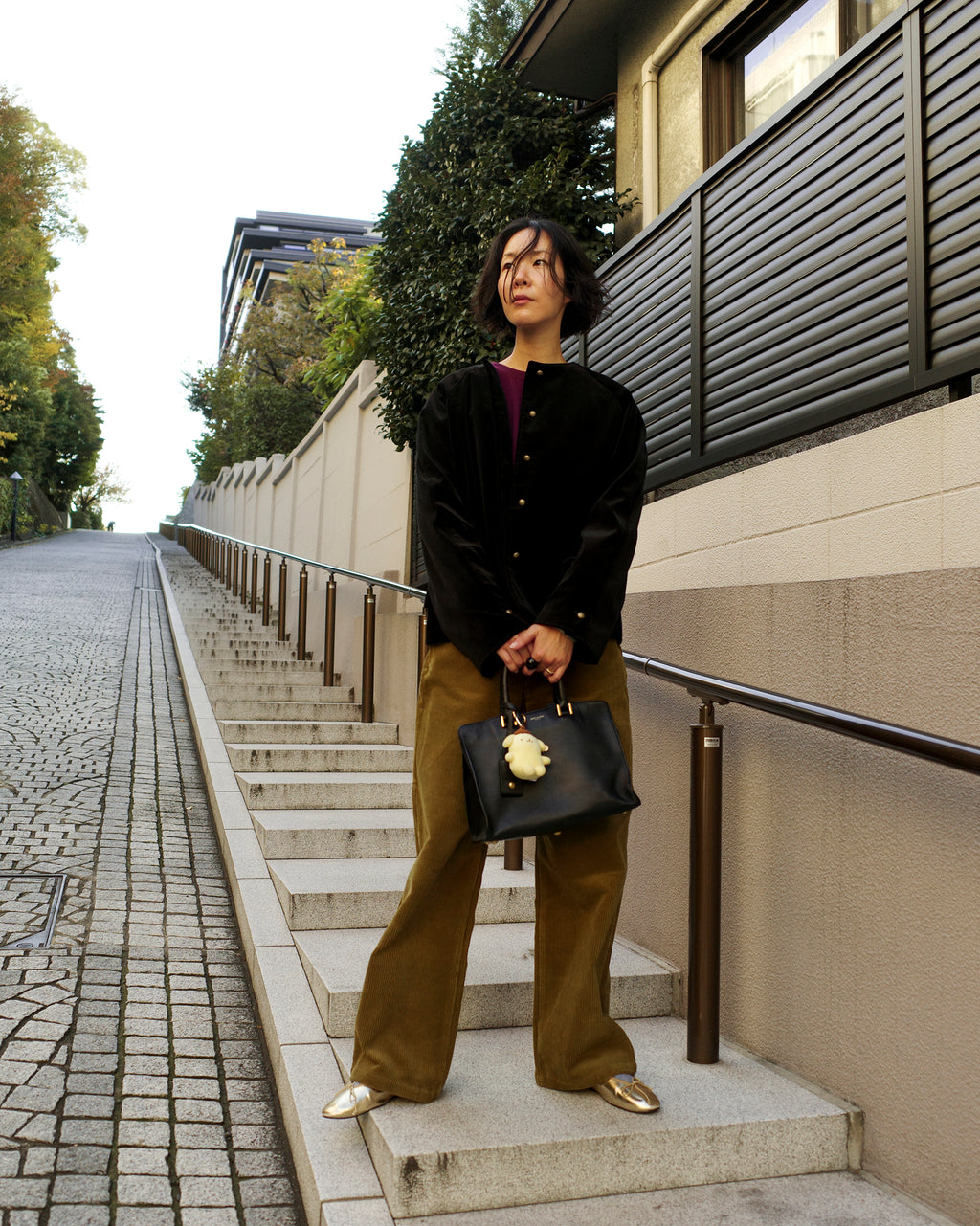 Baroque Velvet Raglan Jacket, Double Black