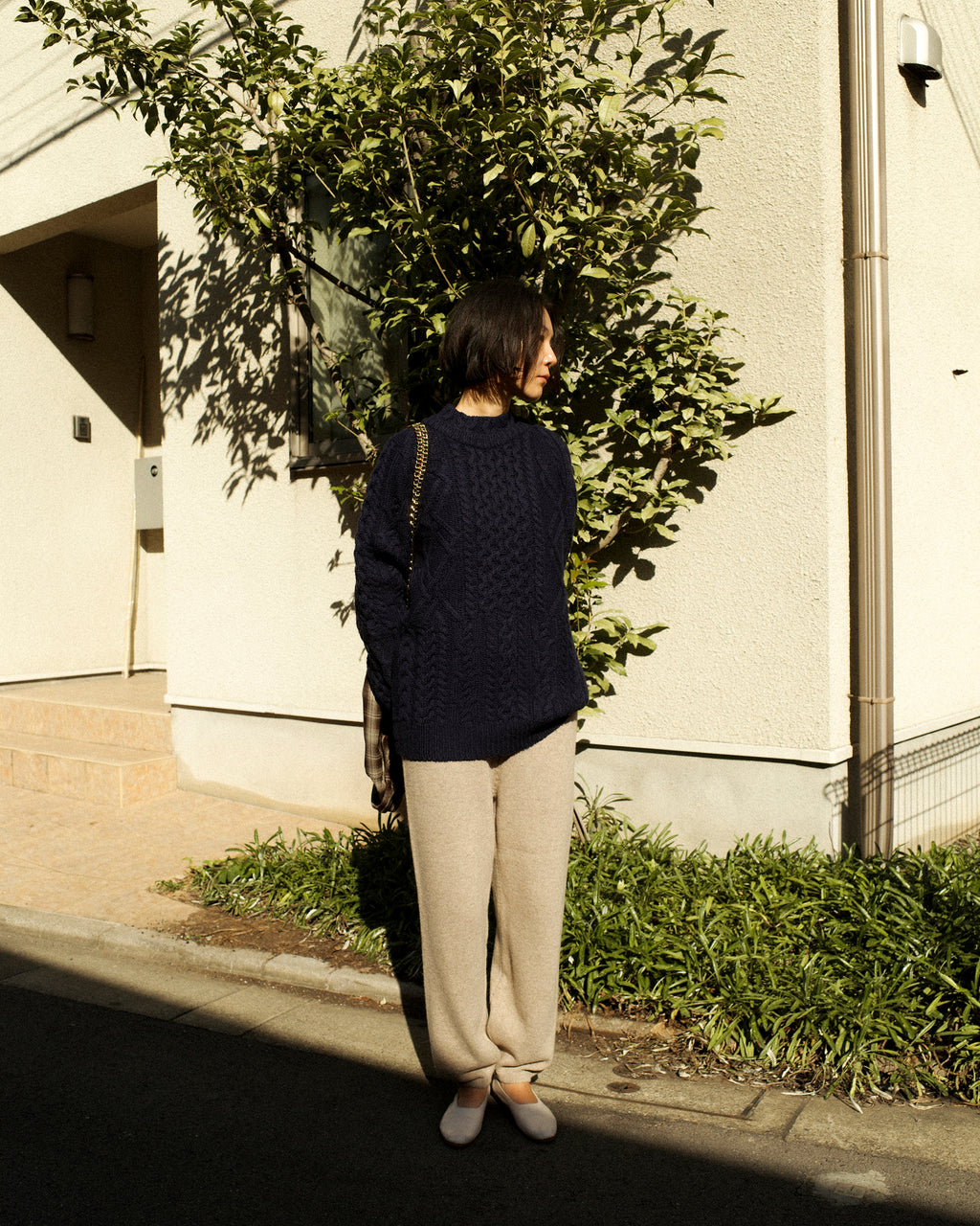 December Wool Relaxed Trousers, Nuts