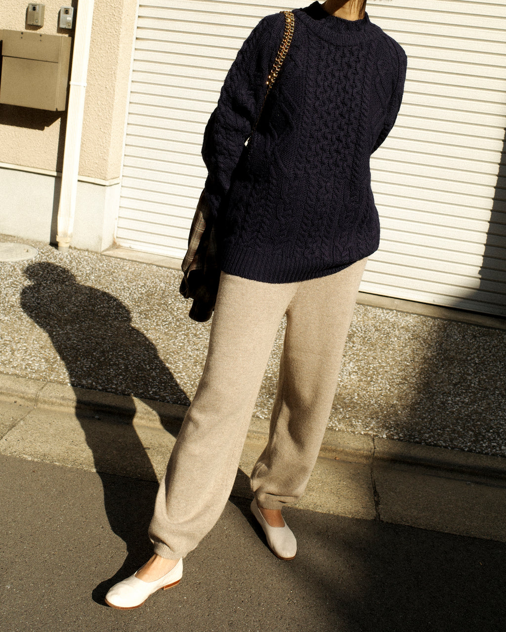 December Wool Relaxed Trousers, Nuts