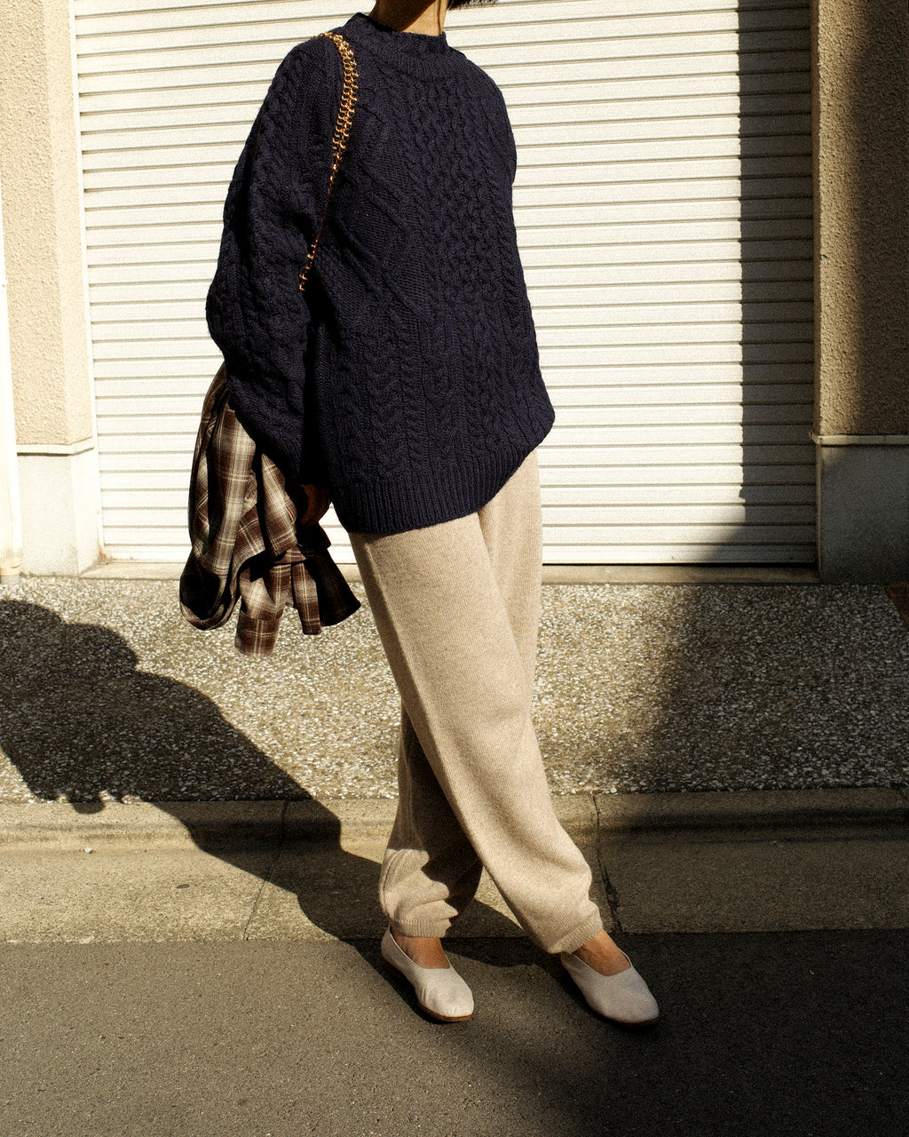 December Wool Relaxed Trousers, Nuts