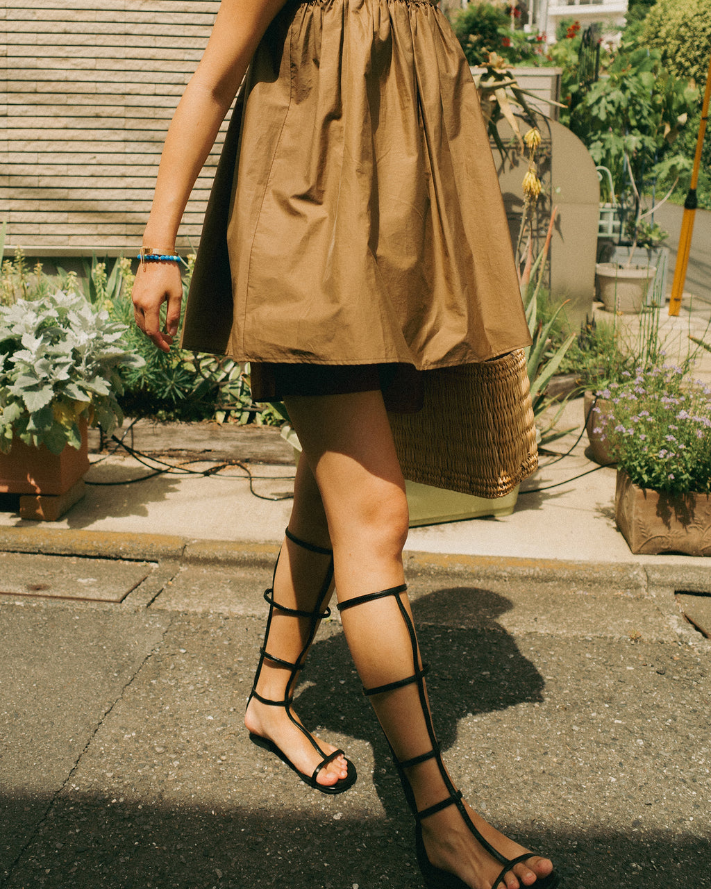 Calypso Cotton Sleeveless Top, Burnished Sand Brown