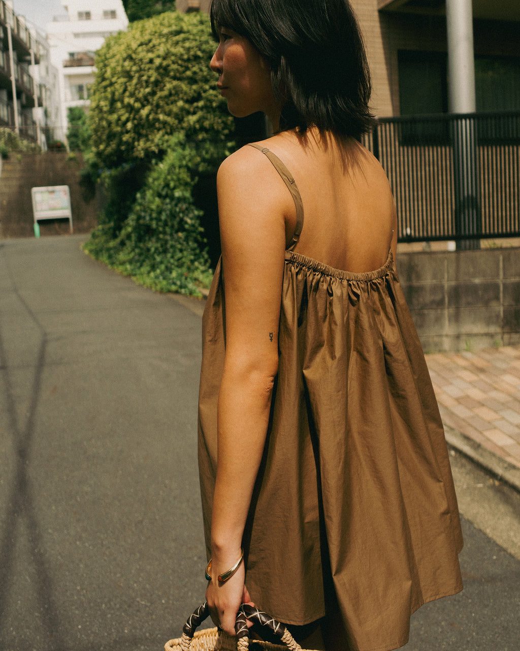 Calypso Cotton Sleeveless Top, Burnished Sand Brown
